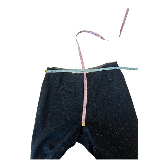 DVF Diane Von Furstenberg Wool Classic Ponte Trousers Speckled Black Grey Size 2 - Picture 6 of 15